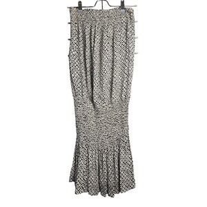 Blue Life Good Karma Mini Strapless Smocked Tube Dress Black White Boho MEDIUM